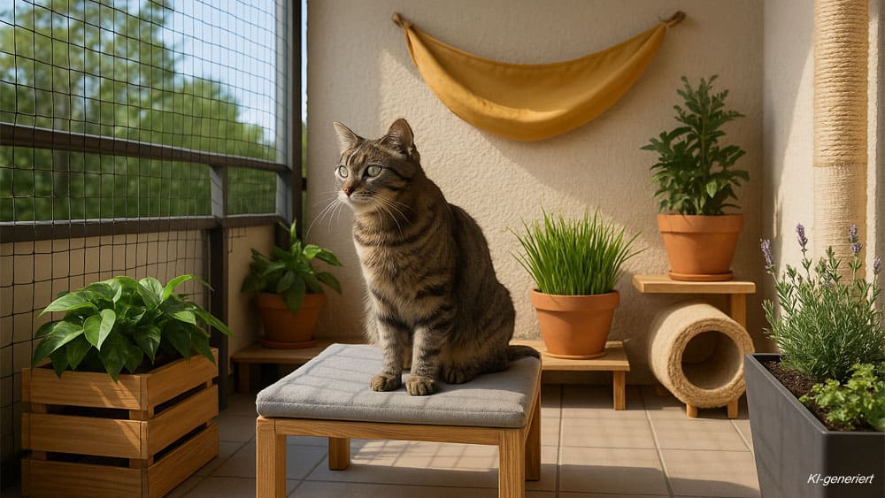 Balkon katzensicher gestalten
