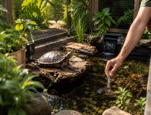 Wasserschildkröten im Sommer: Was Halter jetzt wissen sollten 12 Wasserschildkröten im Sommer im Aussengehege