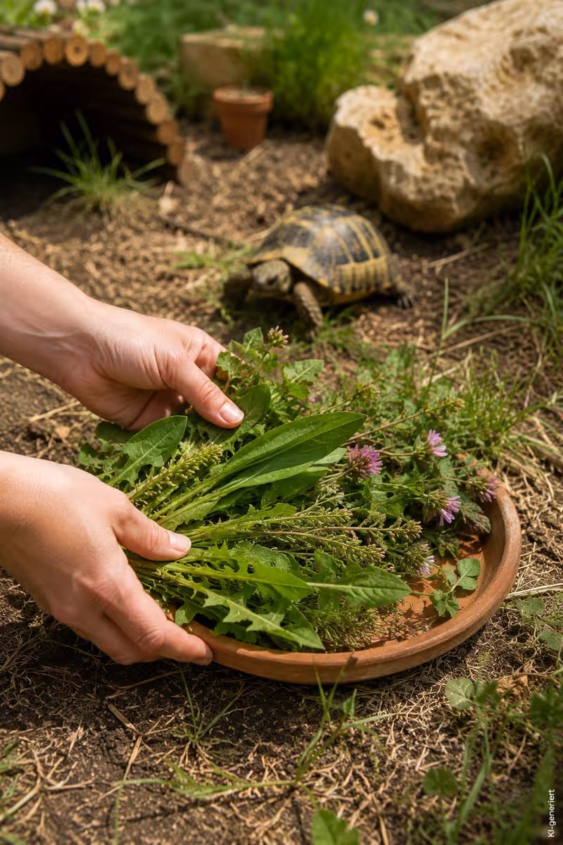 Ausstattung oder Vorbereitung für: Futter für Griechische Landschildkröten: Welche Pflanzen wirklich geeignet sind