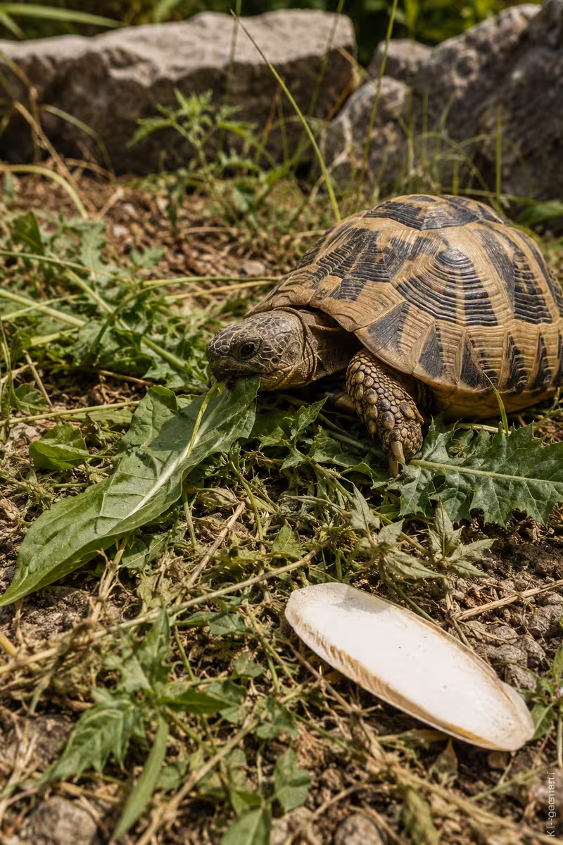 Pflegehandlung oder Umsetzung für: Futter für Breitrandschildkröten: Was darf ins Gehege?