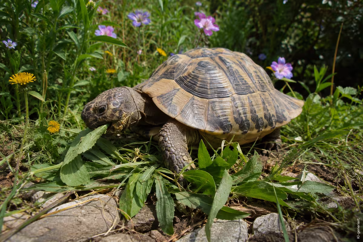 Schildkrötenhaltung zum Thema: Futter für Breitrandschildkröten: Was darf ins Gehege?