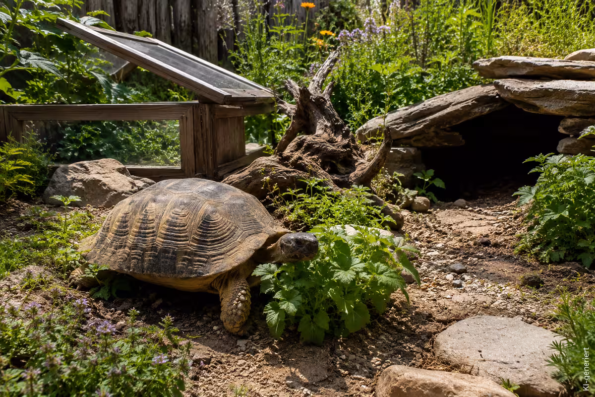 Schildkrötenhaltung zum Thema: Gehege für Breitrandschildkröten richtig planen und einrichten