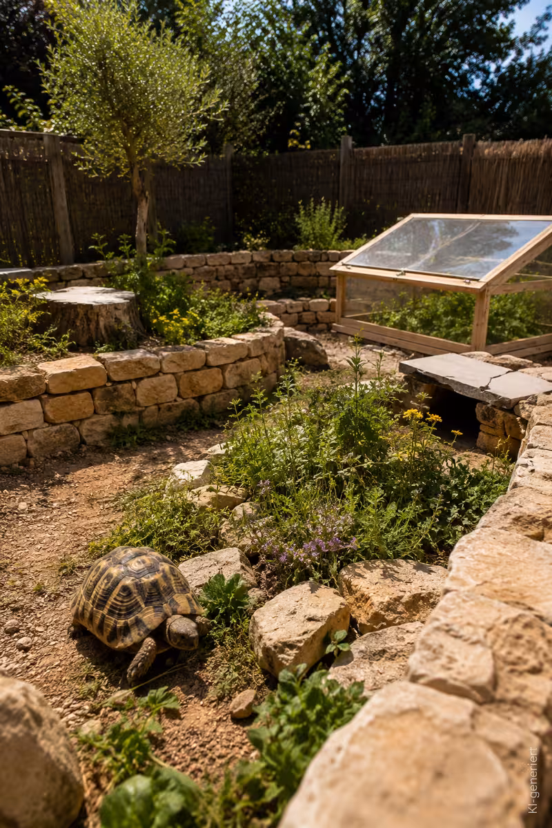 Wie gestalte ich ein Gehege für Maurische Landschildkröten? 5 Verbesserte Haltungssituation zu: Wie gestalte ich ein Gehege für Maurische Landschildkröten?