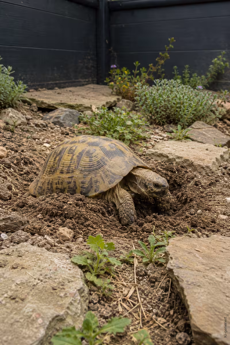 Pflegehandlung oder Umsetzung für: Wie plane ich ein Gehege für Russische Landschildkröten?