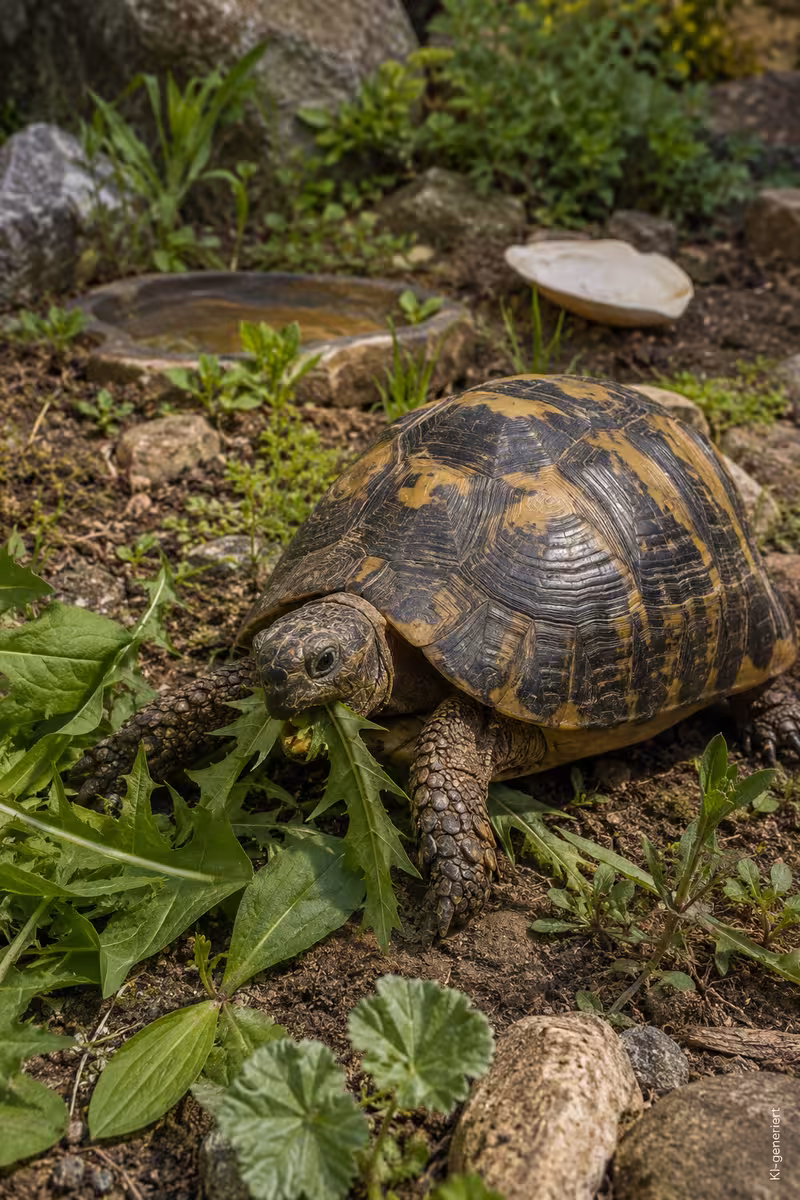 Pflegehandlung oder Umsetzung für: So hält man eine Russische Landschildkröte richtig