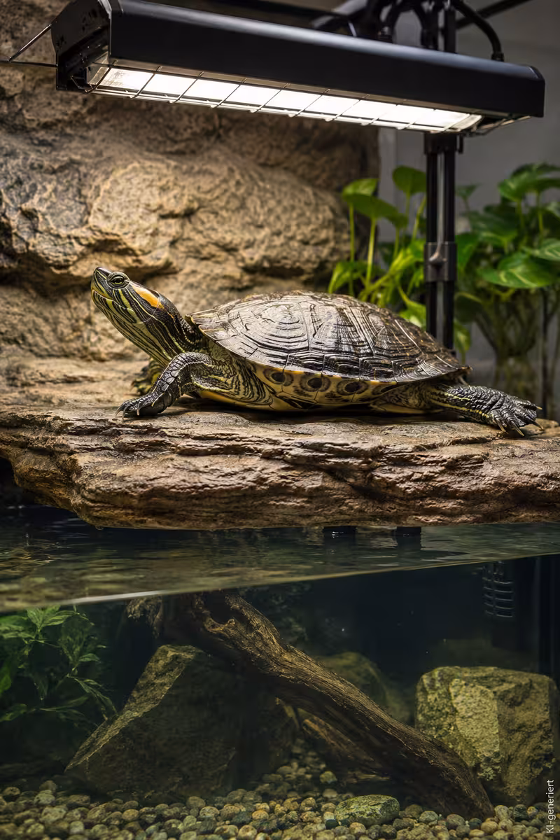 Weiteres Artikelbild zum Thema: Gelbwangen Schmuckschildkröte Aquarium: So planst Du es richtig