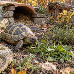 Schildkrötenhaltung zum Thema: Fütterung vor Winterstarre: Wann hört die Schildkröte auf zu fressen?