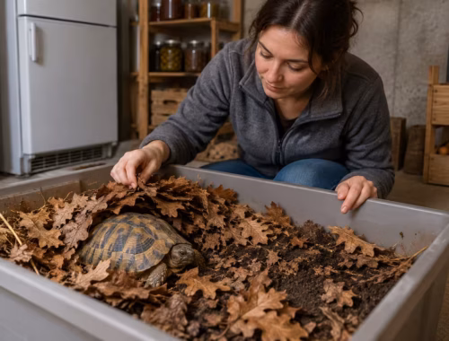 Schildkrötenhaltung zum Thema: Schildkröte überwintern: Kühlschrank, Keller oder Kiste?